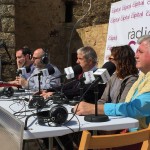 Alcaldes de Pals, durant l’emissió del programa Govorit Radio Svoboda