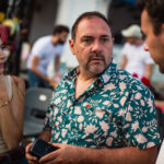 Miquel Curanta i Anna Salvadó a l’especial de Ràdio Capital, “Una cantada diferent” a la Cantada d’hanaveres de Calella de Palafrugell.   Fotografia: Laia Serch